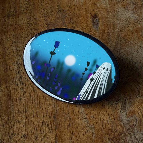 Moon Ghost Pin [2 Layers!]