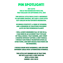 Mushroom Frog Pin