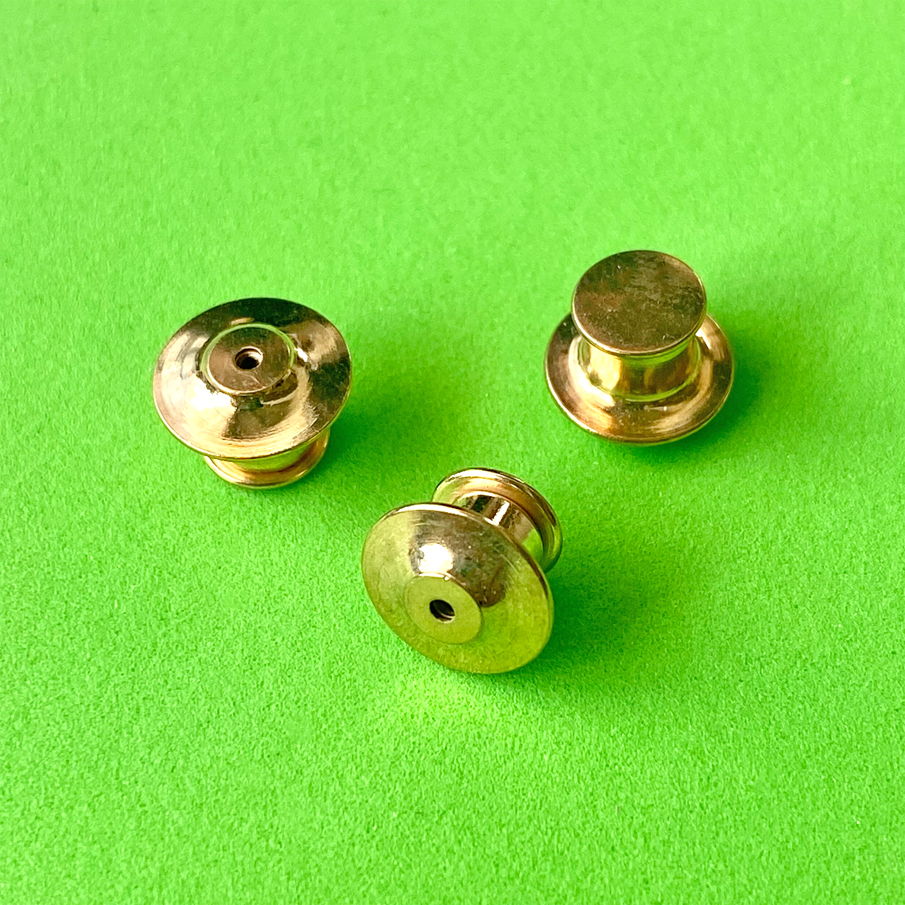 Gold Locking Pin Backs