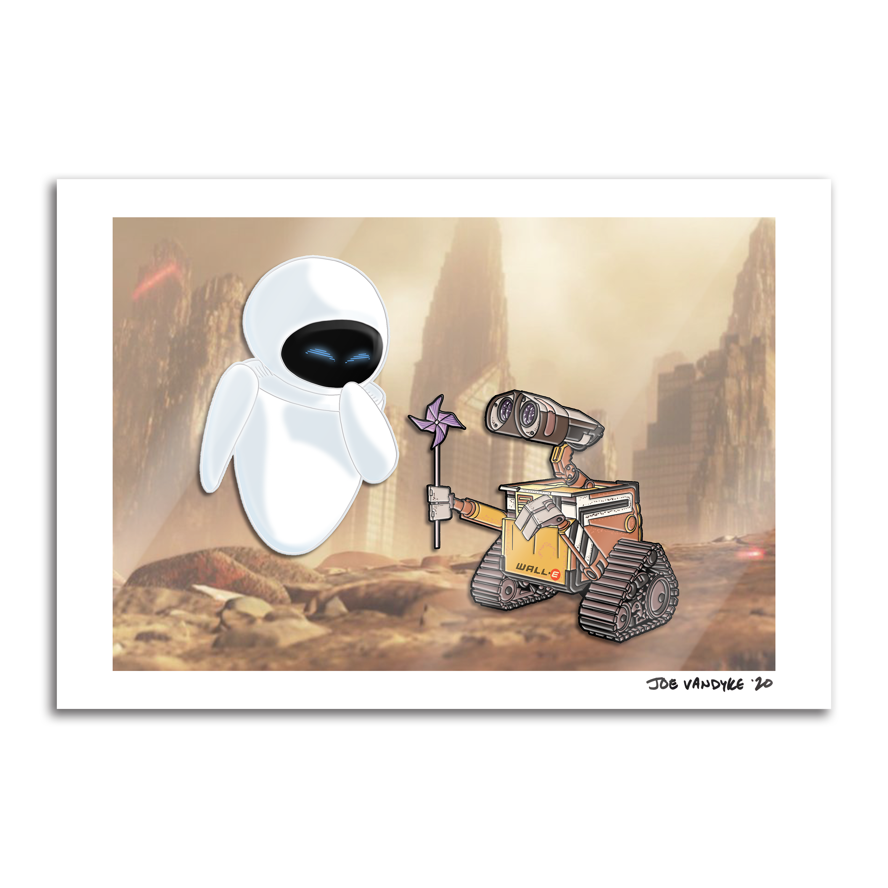 WALL-E & EVE 13x19 Print – Nerdpins